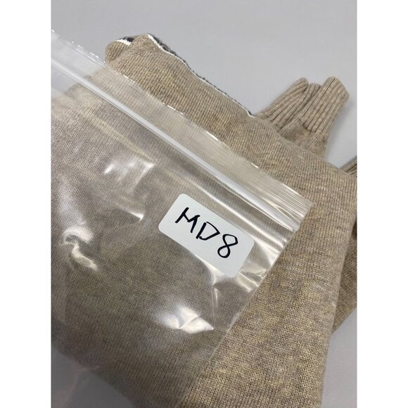 Izod Fair Isle Nordic Sweater Mens size L Quarter Zip Winter Knit White Brown - Picture 4 of 10